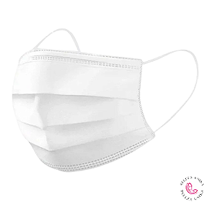 Máscara Descartável Simples 50 unidades (Branca) - Santa Clara