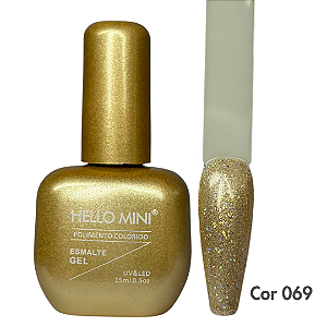 Esmalte em Gel Hello Mini Coleção Glitter Cor 69