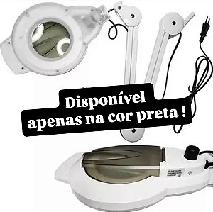 Luminária articulada com lupa com garra