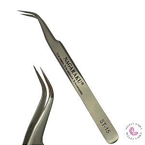 Pinça Curvada para Extensão de Cílios – Nagaraku ST-15