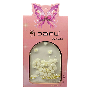 Decoração Flor Branca 3D - Dafu