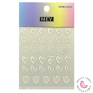Adesivo Decorativo de Coração Branco - Mey