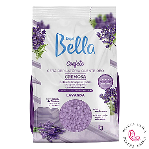 Cera Confete Lavanda Depill Bella 1k