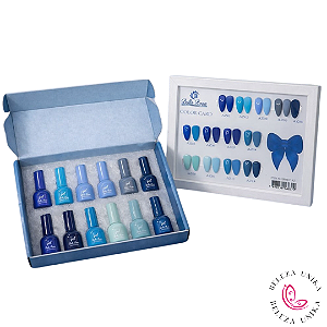 Kit Esmalte em Gel Bella Rosa - Wonder Blue 12un