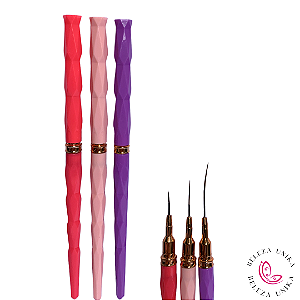 Kit Pincel Cristal fino 3 unidades