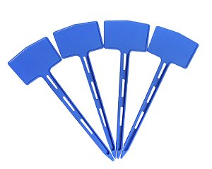 Kit 50 Vareta Plástica para Identificação de Plantas 15 cm - Cor Azul