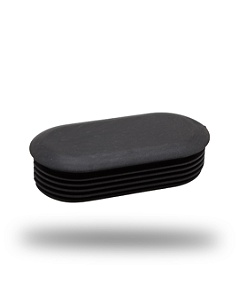 Ponteiras Oblonga Sanfonada Interna 98x50 kit com 50 unidades + 4 Roldanas para cabo de aço Ø110mm