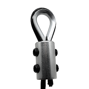 Kit Reparo Cabo de Aço Dois Furos Com Sapatilha 3/16 Galvanizada