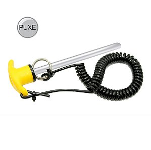 Kit 5 Pino Trava De Carga T 200MM com imã e espiral - Amarelo