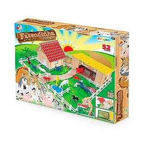Brinquedo de Montar Fazendinha 52pçs Junges