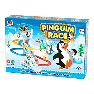 Jogo Pinguim Race com Luz e Som Braskit