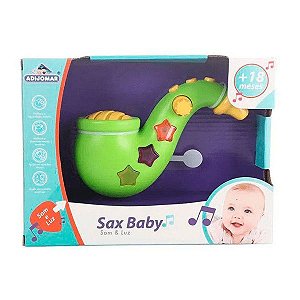 Brinquedo Musical Sax Baby com Som e Luz Adijomar