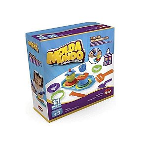 Jogo Plakt Engrenagens Coloridas 84 Peças De Montar Pakitoys - R$ 31,9