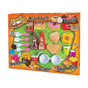 Kit Comidinha de Brinquedo Food Delivery Lanchonete Braskit