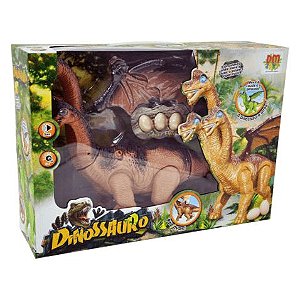Dinossauro e Ovos com Som e Luz DM Toys