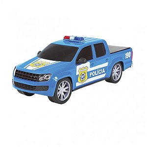 Carro de Polícia Azul Força e Ação Poliplac