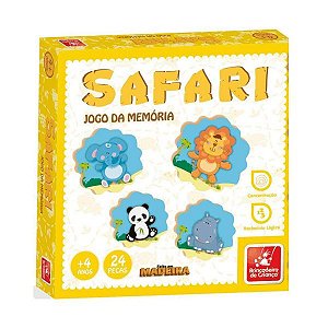Safari Jogo da memória com 24 peças brincadeira de criança