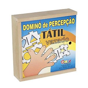 Dominó de Percepção Tátil Vazado Carlu 28 peças