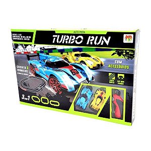 Autorama Pista de Corrida 3 em 1 Turbo Run DM Toys