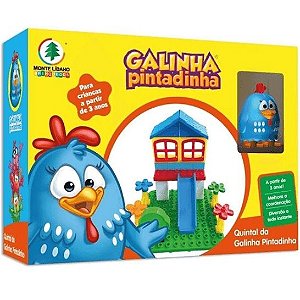 Kit de Blocos Quintal da Galinha Pintadinha 23 peças Monte Líbano