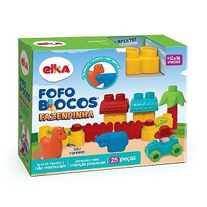 Fofo Blocos Fazendinha 25 peças Elka