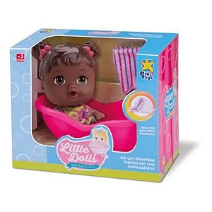 Boneca Little Dolls Banheirinha Negra Diver Toys