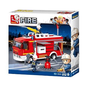 Kit de Blocos Cubic Bombeiro 343 Peças