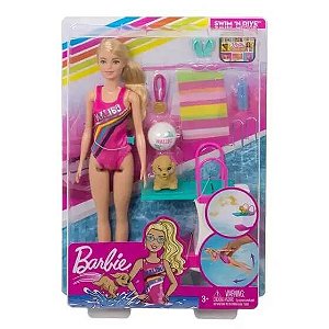 Barbie Nadadora com pet ghk23