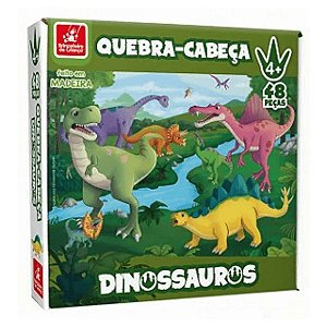 Quebra-Cabeça 48 peças Dinossauro Brincadeira de Criança