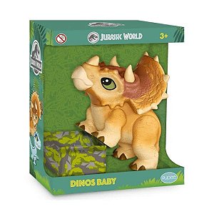 Dinossauro Mini Dinos Triceratops Jurassic Park Pupee