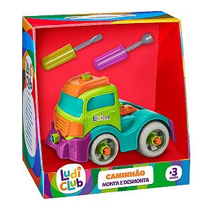 Carro Monta e Desmonta Ludi Club Usual Cores Sortidas - Up Brinquedos