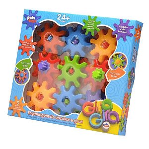 Jogo Plakt Engrenagens Coloridas 84 Peças De Montar Pakitoys - R$ 31,9