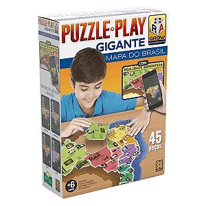 Puzzle Play Gigante Mapa do Brasil Grow