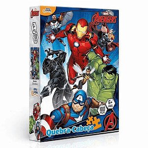 Quebra-Cabeças 100 Peças Vingadores Toyster