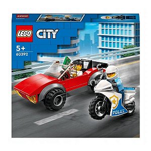 Lego City Blocos de Montar 59 Peças Perseguição Carro e Moto