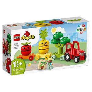 Lego Duplo Blocos de Montar 19 Peças Trator de Verduras e Frutas