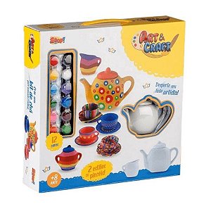 Kit de Pintura Art e Craft em Cerâmica 12 Cores Zoop Toys