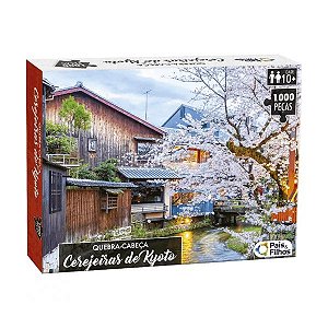 Quebra-Cabeça Cerejeiras de Kyoto 1000 Peças Pais e Filhos