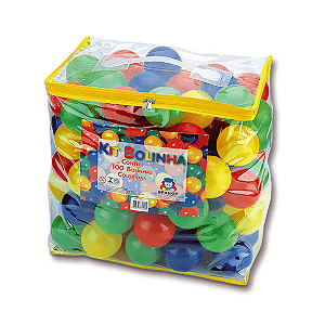 Kit de Bolinhas com 100 Bolas Coloridas Braskit