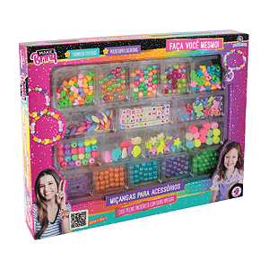 Kit de Miçangas para fazer Pulseiras com Joias Polibrinq