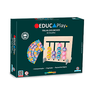 Jogo Educativo em Madeira Trilha dos Bichos Polibrinq