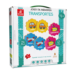 Jogo da Memória Transportes Brincadeira de Criança