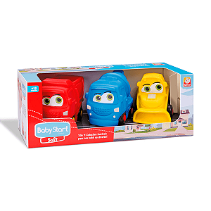 Coleção Work 3 Carrinhos Baby Soft Silmar