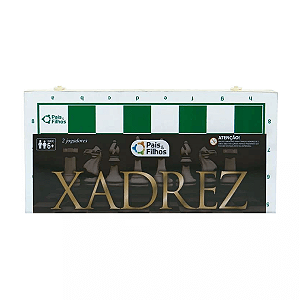 Estojo de Xadrez Madeira Grande Pais e Filhos