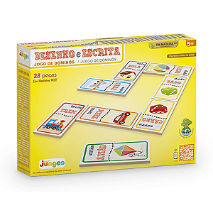 Jogo de Dominó Desenho e Escrita Caixa de Papelão Junges