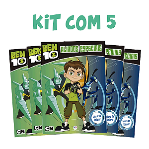 Kit com 5 Livros Ben 10 Aliados Especiais para Colorir