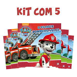 Kit com 5 Livro O Filhote Bombeiro Veloz