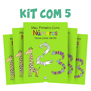 Kit com 5 Livros Meu primeiro Livro Números Aprendendo a Contar até 50