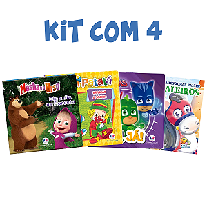 Kit com 4 Livros de Banho para Meninos