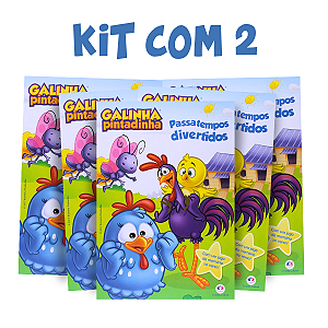 Kit com 5 Livros Galinha Pintadinha Passatempos divertidos